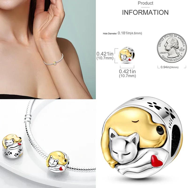 925 Silber Glühwürmchen Libelle Eule Anhänger Kleeblatt Herz Zirkon Farbperle für Original Armband Anhänger Schmuck