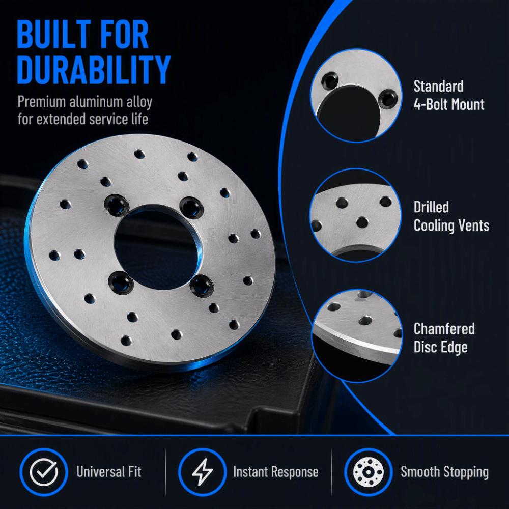 50cc - 125cc Disc Brake Rotor 4 Stud Front Brake Rotor Durable Brake Disc Plate For ATV