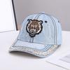 Fashion new handmade rhinestone baseball cap women's European and American fashion diamond-encrusted denim sunshade cap