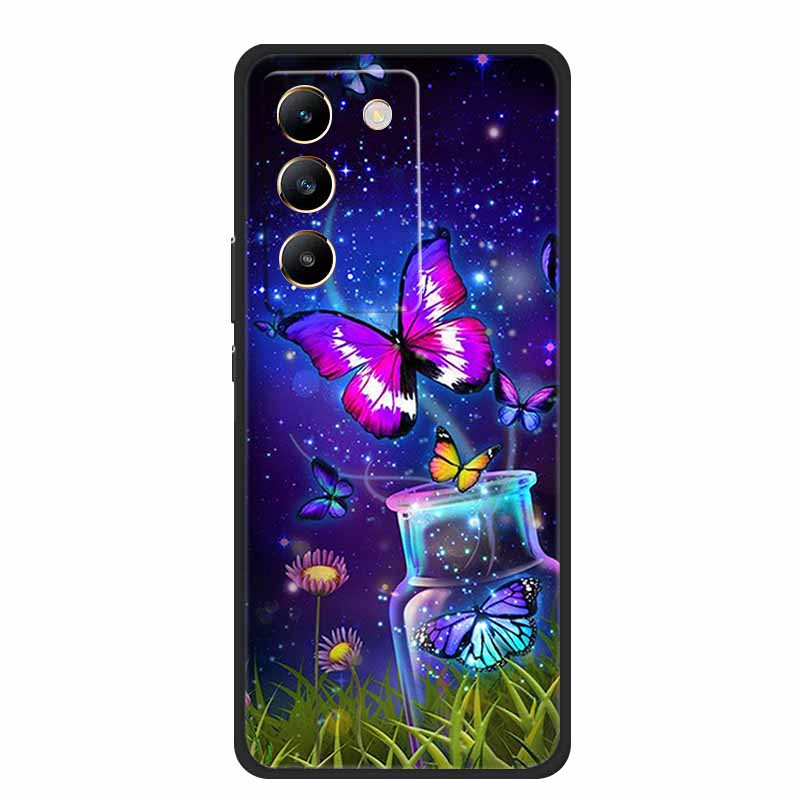 Phone Case For Vivo V30 Lite 4G Back Cover Case Shockproof Black Silicone Soft Funda For Vivo V30 Lite Case 6.67" V 30 Lite Capa
