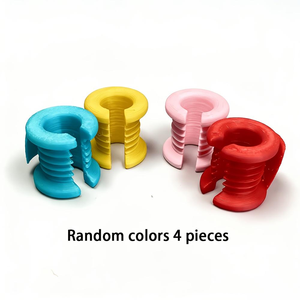 

4pcs Random New Crochet Finger and Yarn Protective Sleeve Plastic Thumb and Index Finger Sleeve Suitable for Beginners