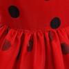 New Cosplay Ladybug Polka Dot Dress Princess Dress Girls Fly Sleeve Polka Dot Halloween Dress Dress