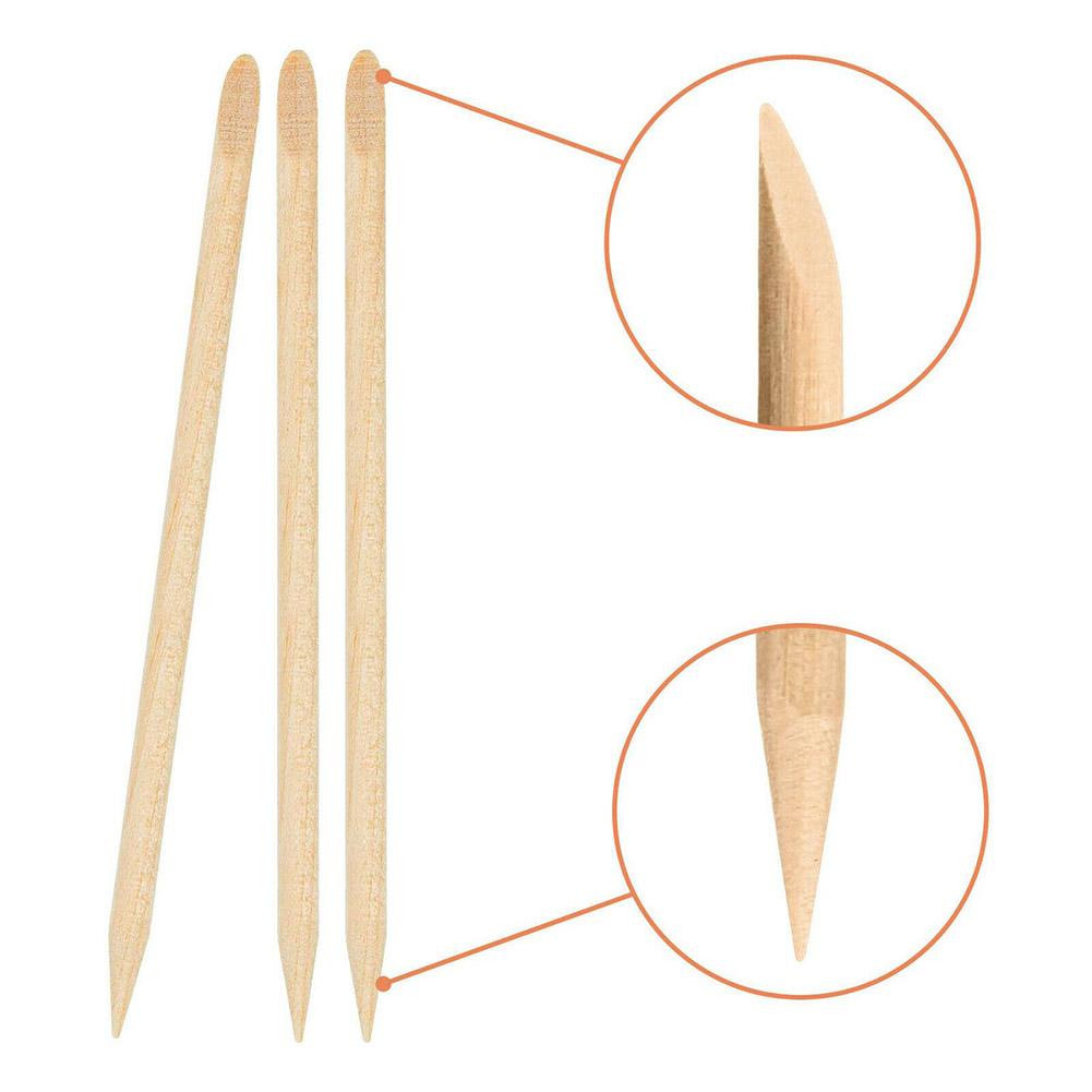 Durable Sticks Wood Tools Manicure Nail Orange Pack