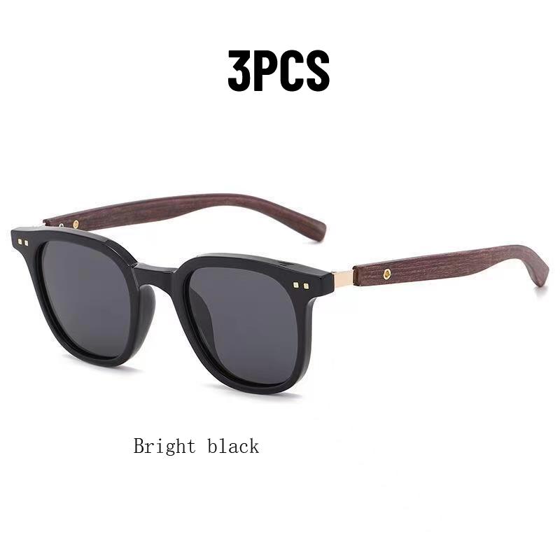 2PCS New Arrival Men Vintage Wooden Frame Sunglasses Classic Brand Sun Glasses Coating Lens Driving Eyewear for Men/women