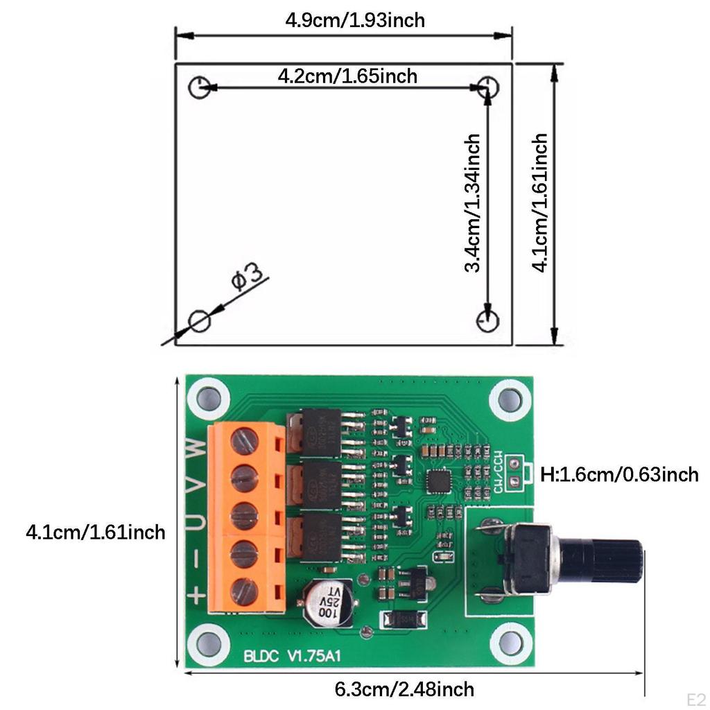 Bürstenloser Motor Treiberplatine 6-24V 75W Professioneller Controller