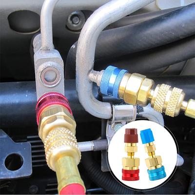 R1234yf Schnellkupplungs-Set, Schnellkupplungsadapter für das AC-Laden von Auto-Klimaanlagen