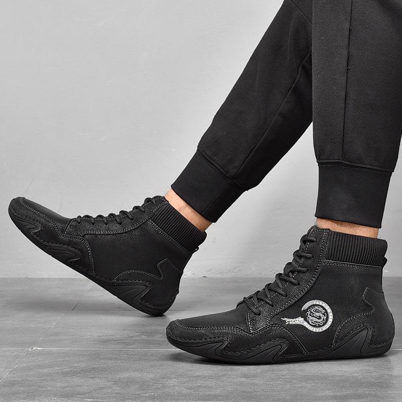 Autumn and winter 2025 new foreign trade large size men's casual high-top Martin boots cotton warm men's shoes manufacturer