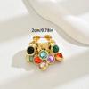 Multi-pendant Fringe Open Ring Vintage Exaggerated Ring Colorful Bead Rings  Party Jewelry