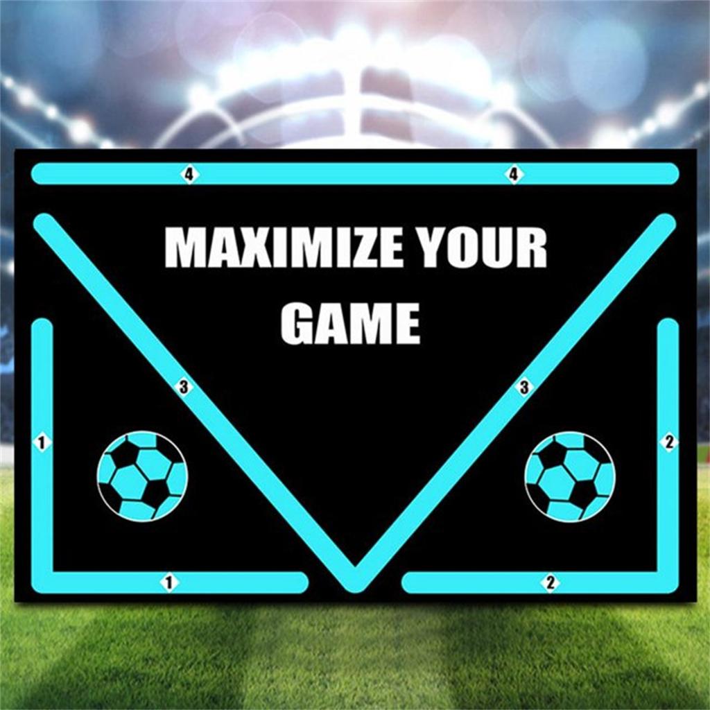 Football Footstep Training Mat Absorbing Silent Dribble Aid Non Slip Dribbling Ball Control Football Footstep Mat Indoor Ourdoor For Children Adults