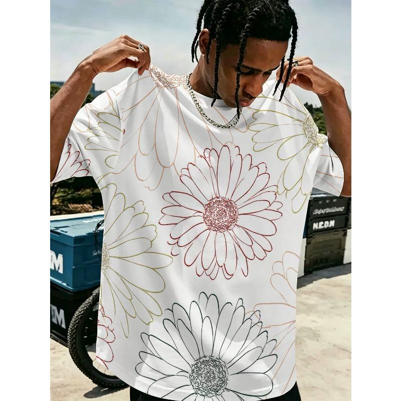 Men's Plus Size T-shirt with National Flag Animal Style 3D Printed O Neck Short Sleeved Casual Short Sleeved Tops
