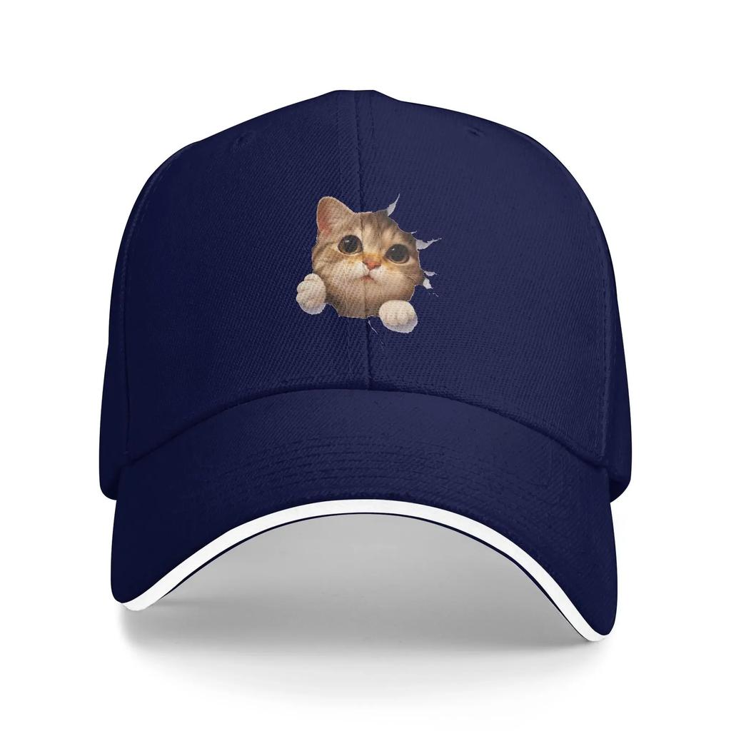 3D Katze Sonne Baseballkappe Sommer Unisex-Teens Design Trucker-Mütze Sonnenschutz Angepasste Retro Kpop Rock Baseballkappen