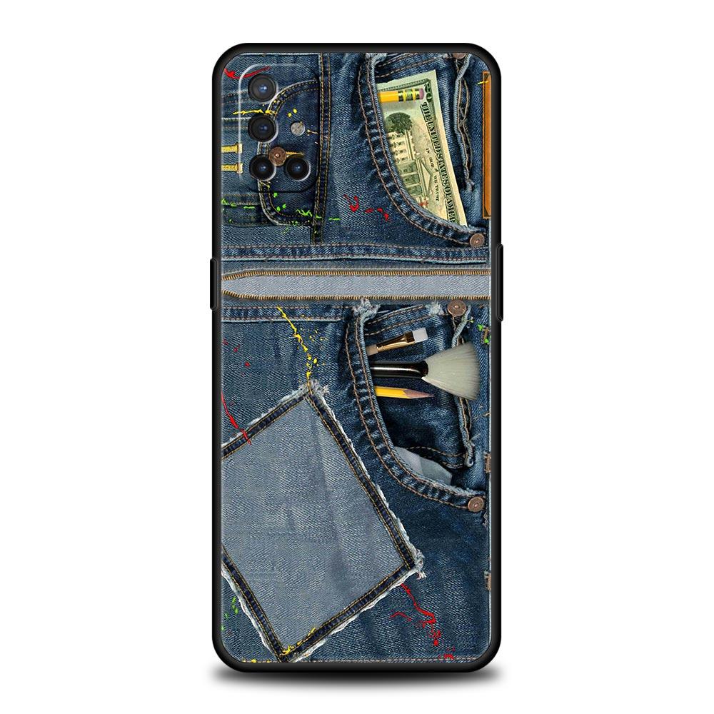 Leather Cloth Pattern Phone Case For Oneplus 13R 13 12R 11 10T 10R Nord N100 N200 N10 10 9 9R 9RT CE 3 2 Z Pro 5G Soft TPU Cover