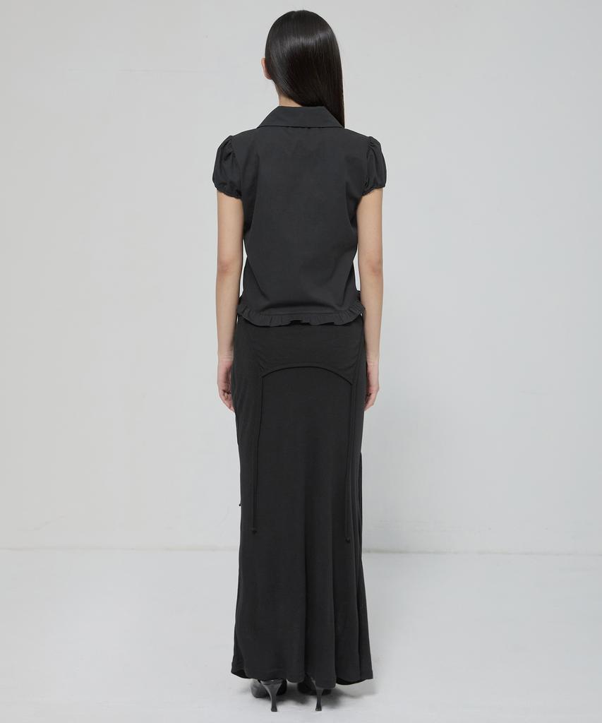 Peulleeoeob Cloud Puff Blouse (Fl-115_Black)