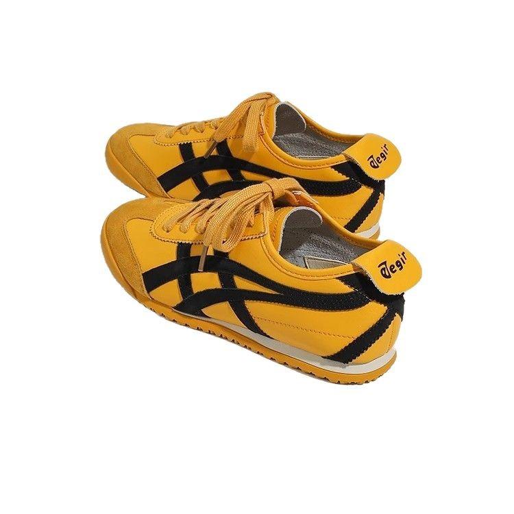 Verze z hovězí kůže~ Červené německé tréninkové boty dámské americké retro zvýšení vnitřní výšky boty Forrest Gump sportovní a volnočasové s plochou podrážkou bílé sho