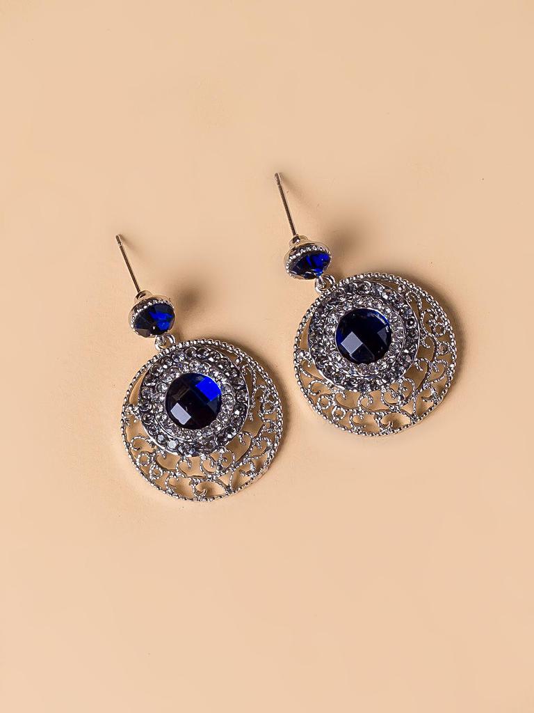 European & American Fashion Rhinestone Crystal Gemstone Stud Earrings