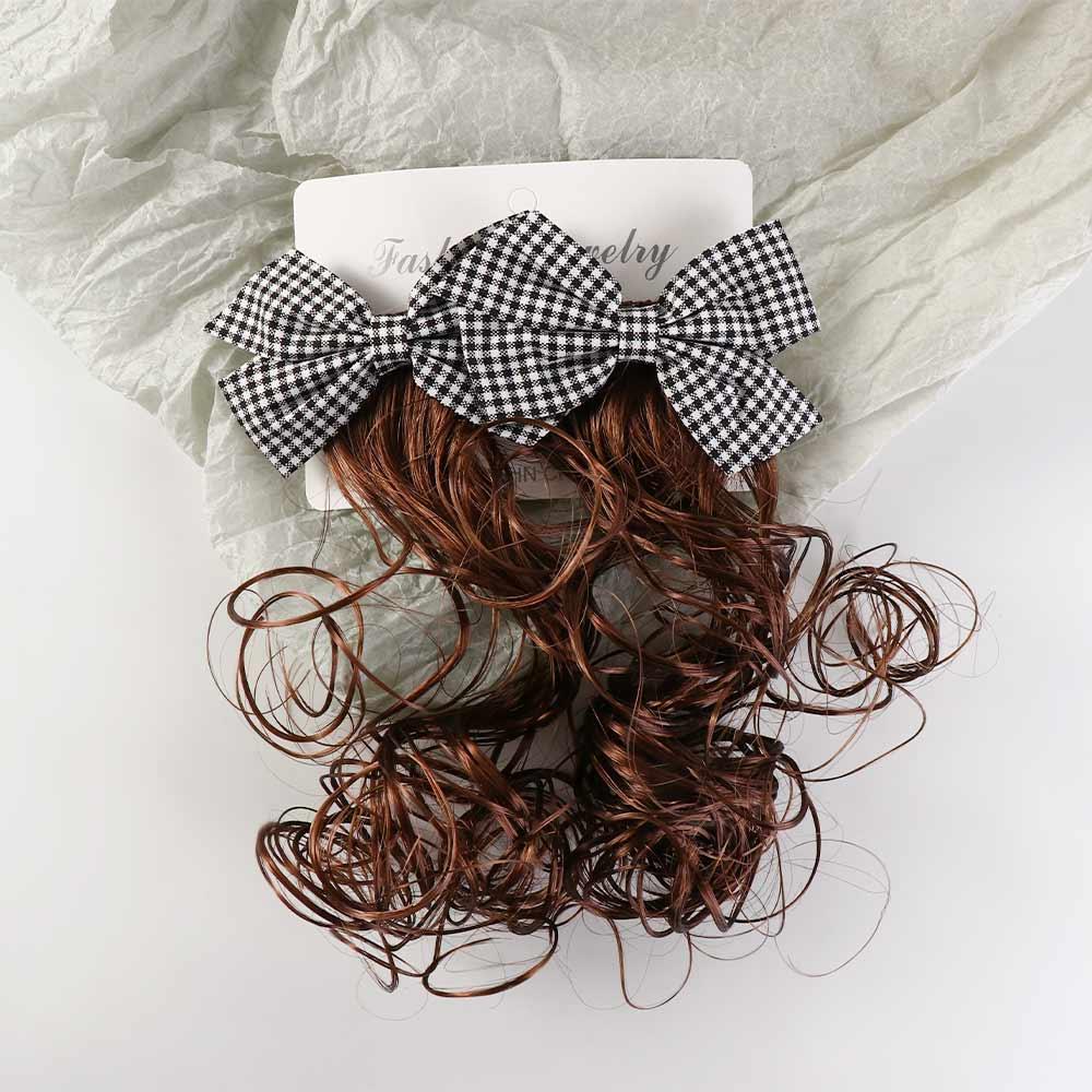 Hair Extension Party Girls Bowknot Hairclip Children's Bow Wig Baby Wig Hairpin Hair Accessories