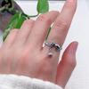 Bague Chinoise en Argent S925 Lotus et Carpe Koï: Design Ouvert Rétro de Niche pour Femmes