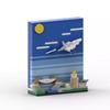 Creative Small Scene Building Blocks Suspension Bridge City Postcard Assembly Assembly Toy Ornaments