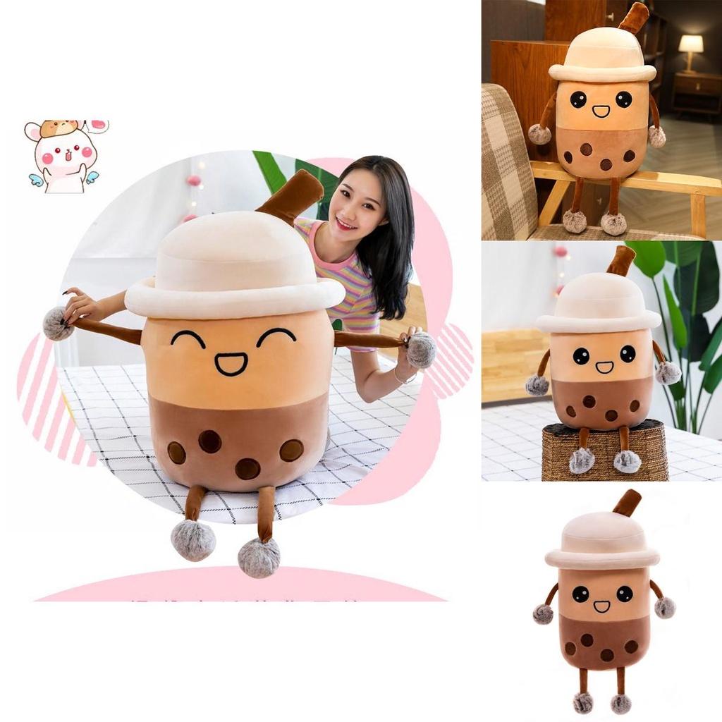 Adorable Peluche de Taza de Bubble Tea Boba Muñeco Relleno En Múltiples Tamaños Para Todas las Edades