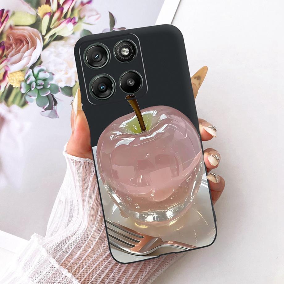 Etui do Motorola Moto G17 Power G15 Power MotoG15 Miękki Czarny Silikonowy Pokrowiec Malowanie Kwiatowe Motyl Smok Kot Funda