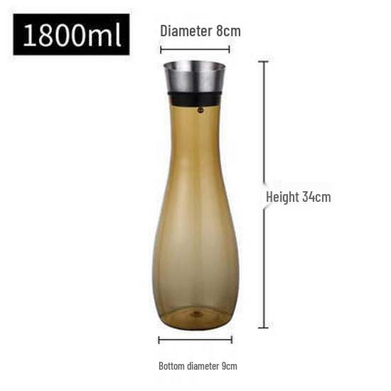 Acrylic High-Temperature Resistant Pitcher - Large Capacity Cold Water and Juice Jug for Home, Restaurant, or Bar