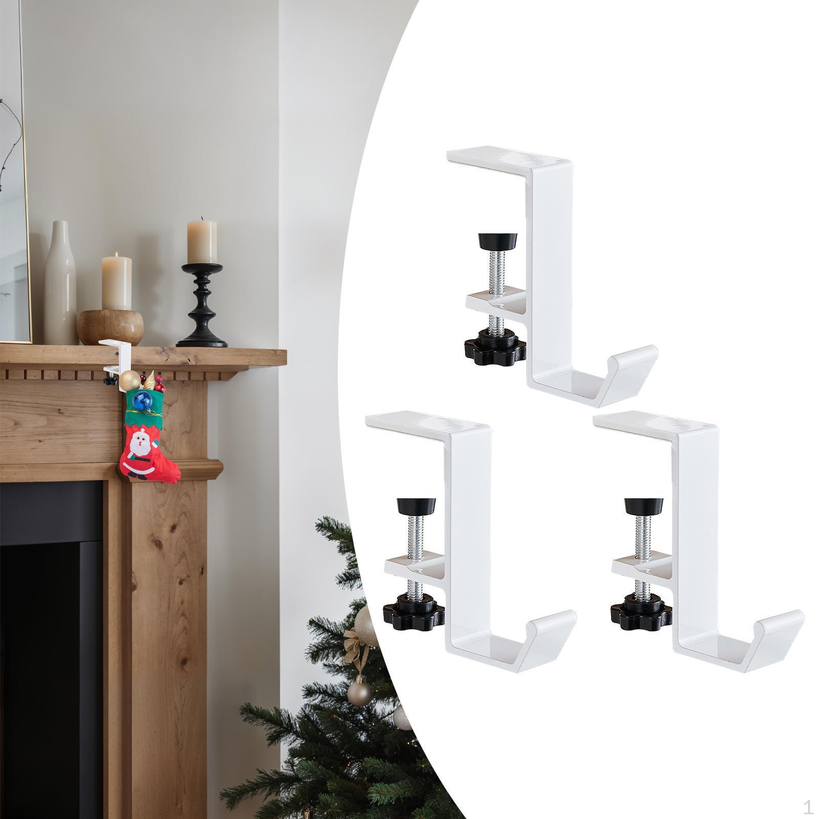 

3 шт. Рождественские регулируемые крючки, подвесной крючок, рождественские безделушки, декор для вечеринки, универсальный фестиваль белый