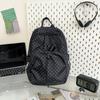 Koreaanse Stijl Polka Dot Damesrugzak Niche Preppy Veelzijdige Tas Lichtgewicht Nylon Rugzak voor Studenten Reizen & Casual Gebruik