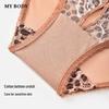 Mybody Women's Leopard Print Lace Low-Rise Briefs