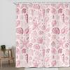 Summer Beach Seashell Shower Curtain,Pink Kids Shower Curtain Set,Nautical Ocean Coastal Shower Curtain,Fabric Shower Curtains for Bathroom 70X70in