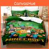Duvet Minecraft 3d Cover Bedding Set Pillowcase Cartoon Print Single Double