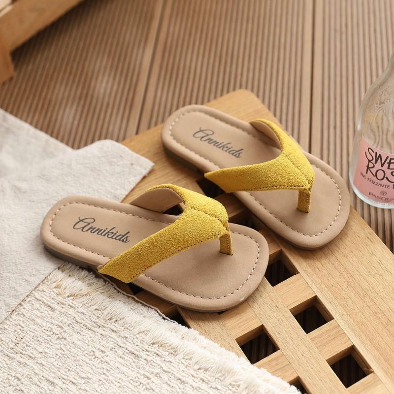 Kids Slide Sandals Girls Indoor Outdoor Slip Resistant Flip Flops With Dress Casual Beach Footwear