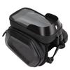 Bike Frame Bag PU Leather Waterproof Transparent Sun Visor Side Bags Stable Durable Bike Phone Bag