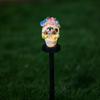 Waterproof Halloween Outdoor Decor Autumn Patio Display Lights Halloween Solar Pumpkin Skull Pathway Lights for Outdoor Yard