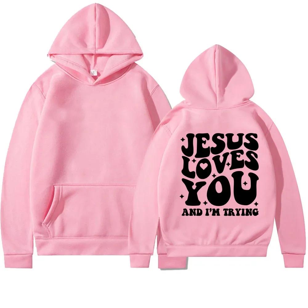 JESUS LOVES YOU Pring and Autumn Men and Women Fashion Sweatshirts Casual Sports Long Sleeve Printed Harajuku Tops Sweatshirts