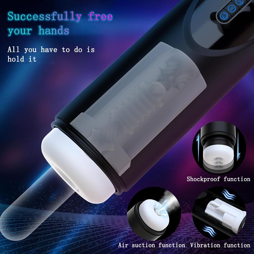 3-in-1 Masturbator Vibration Thrust Suction Real Vaginal Oral Sex Masturbation Cup Sex Toys Male Adult Products