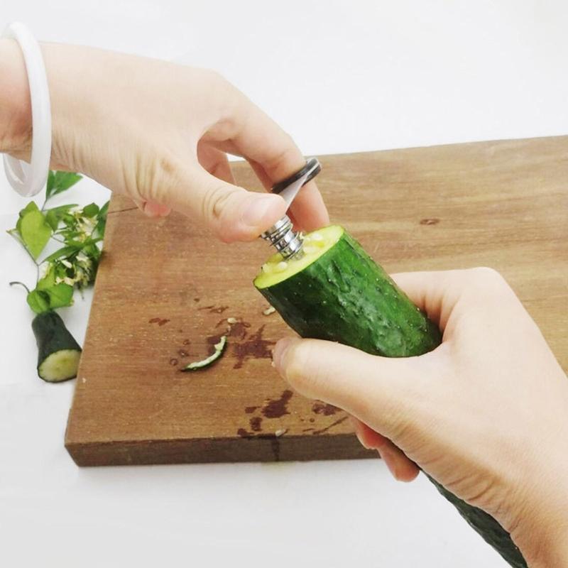 Space Efficient Stainless Steels Spirals Slicer For Vegetables Carrots Cucumbers Cutter with Rotating Handle Design