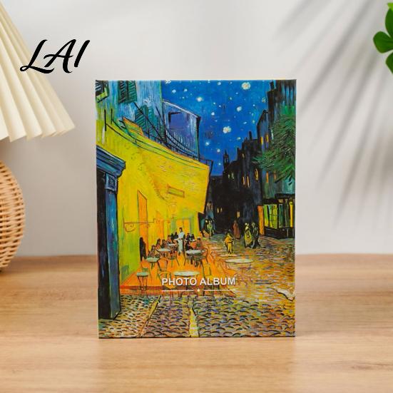 Thick Cardboard Photo Album Oil Painting Style Album Cartoon Slip-In Pocket Kids Memory Book Paper Easy Insert Cover Storage Transparent Sleeves
