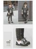 Boys' Black Leather School Shoes - Soft Sole, Floral Design, Korean Style