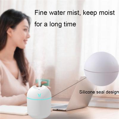 USB Mini Desktop 7 Color Night Light Car Humidifier 250ML Capacity Portable Ultrasonic Cool Mist for Home/Office/Vehicle