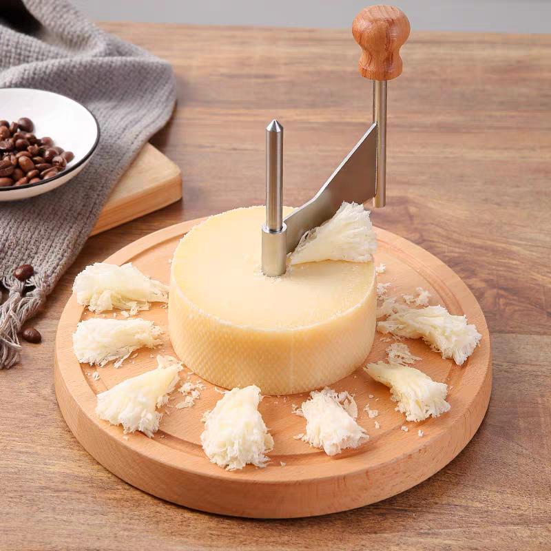 Käse Lockenschneider Edelstahl Käsehobel Handlicher Butterkäsehobel Küchenschokoladekäse Reibe für Küche