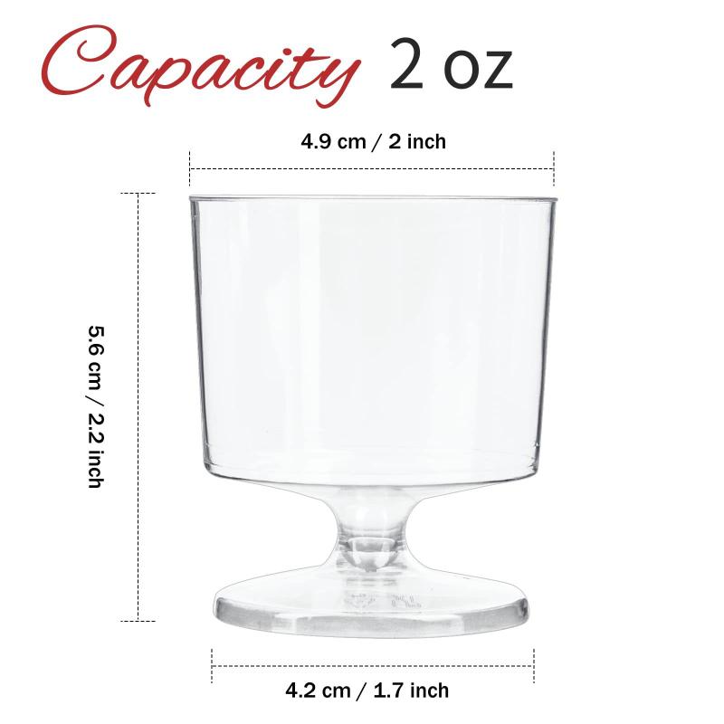 

5 шт. 60 мл Мини винная рюмка Маленький бокал для вина Многоразовые пластиковые стаканчики для питья вина Десертные чашки Прозрачные чашки для мусса, желе, йогурта