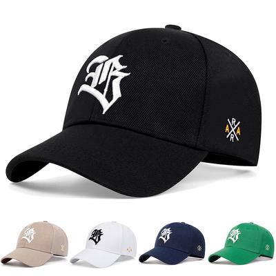 Motebokstav B Side AR-broderi baseballhatt herre og kvinner Bomullshatter Utendørs solbeskyttelseshette turcaps
