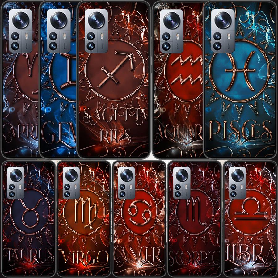 Libra Pisces Virgo Capricorn Aquarius Taurus Phone Case For Xiaomi Poco X7 X6 X5 X4 X3 GT NFC M4 M5 Pro 5G M3 Mi F6 F5 F4 F3 F2