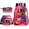 Deformed Zoo Surrounding Primary School Students Schoolbag Trend Starry Sky Backpack Leisure Three-piece Set