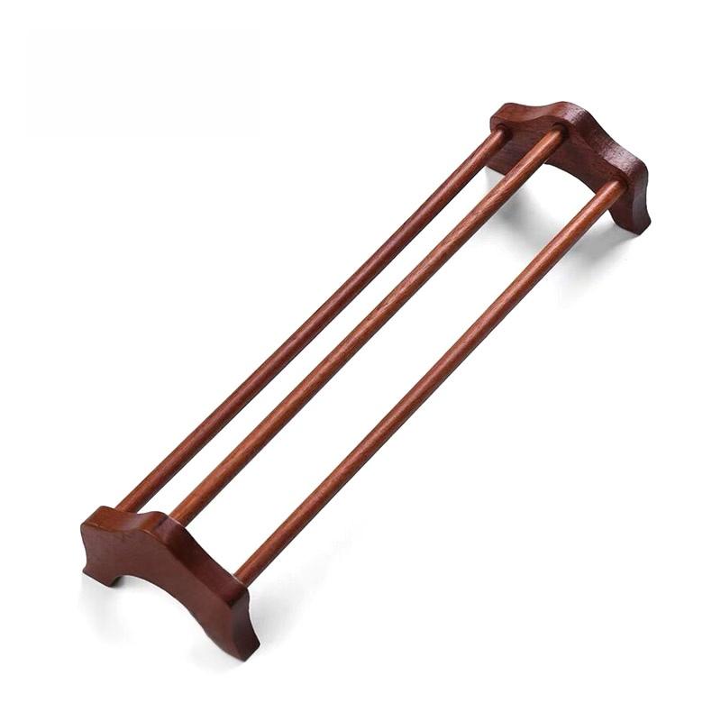 

Black Ebony Wood Real Wood Drying Cup Rack Double Row Small Cup Tea Cup Holder Storage Tray Tea Set Accessories Chinese Style
