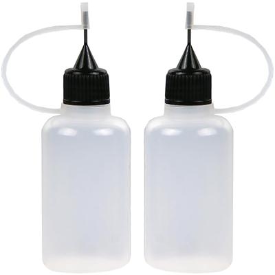 Set mit 2 30ml Flüssigkeitsflaschen mit Tropfer Kleine Dosier-Aufbewahrungs-Ersatzteile Leicht zu tragen für Flüssigkeiten und DIY-Projekte Halbtransparente Nadeln,