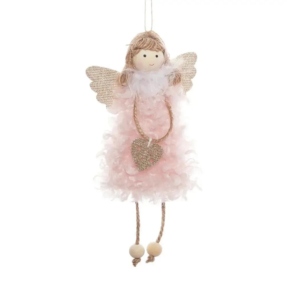 Christmas Angel Girl Dolls Ornaments Xmas Tree Pendant Hanging Decoration For Home New Year Decor Supplies 2024 Kids Gifts