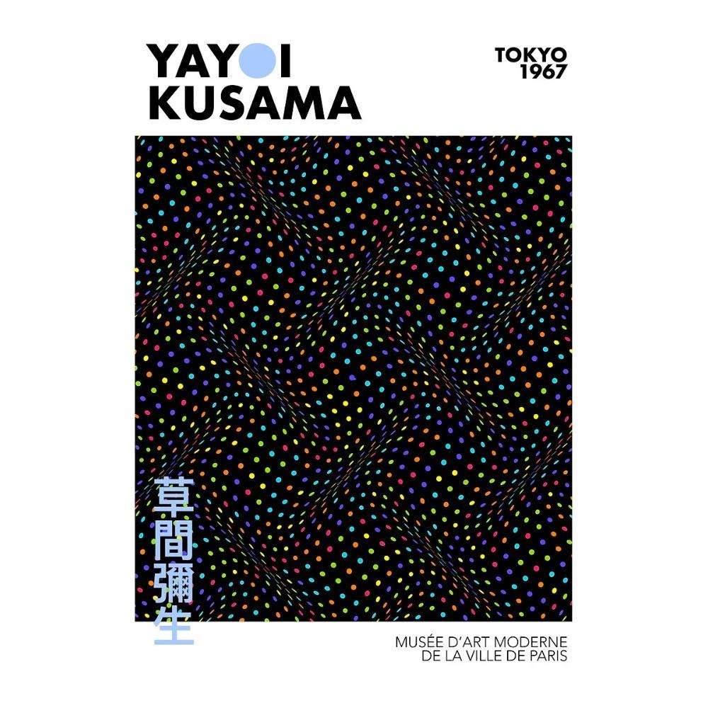 Japanese Famous Artist Yayoi Kusama Polka Dot Poster Exhibition Abstract Prints Canvas Painting Wall Art Picture Home Room Decor
