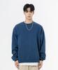 MOZMOZ Terry Brushed Pigment Backstitch Oversized Sweatshirt Blue