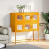 VidaXL Buffet jaune moutarde 100,5x39x107 cm acier laminé à froid 853425